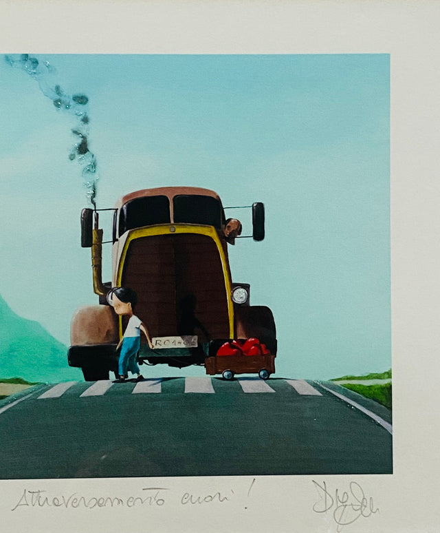 Opera in cornice: Attraversamento cuori  | Diego Santini