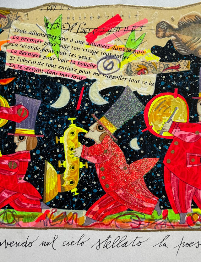 E la musica accende la notte.. (fondo bianco) | Francesco Musante