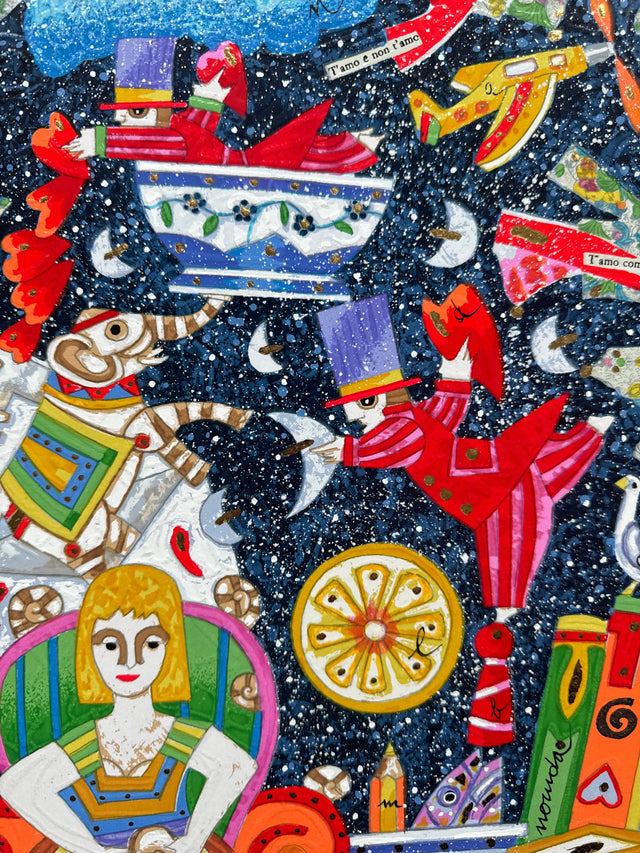 Entriamo felici in un nuovo sogno colorato (fondo blu) | Francesco Musante