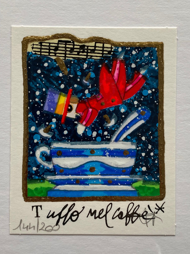 Opera in cornice: Tuffo nel caffè | Francesco Musante