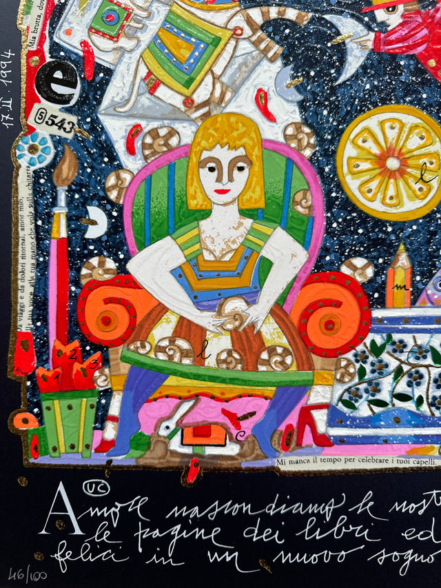 Entriamo felici in un nuovo sogno colorato (fondo blu) | Francesco Musante