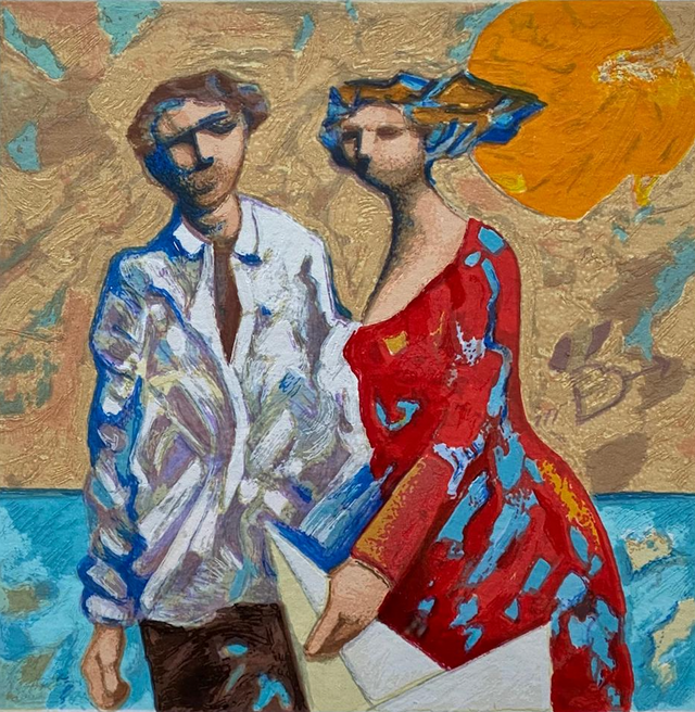 Opera incorniciata: Due ombre insieme  | Giampaolo Talani