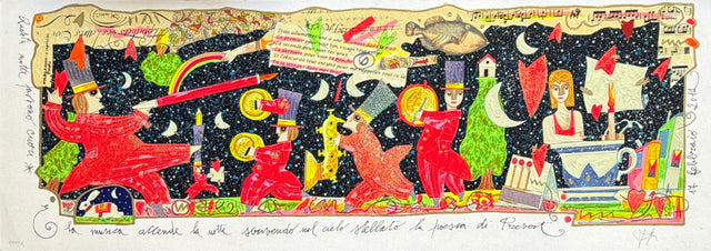 E la musica accende la notte.. (fondo bianco) | Francesco Musante
