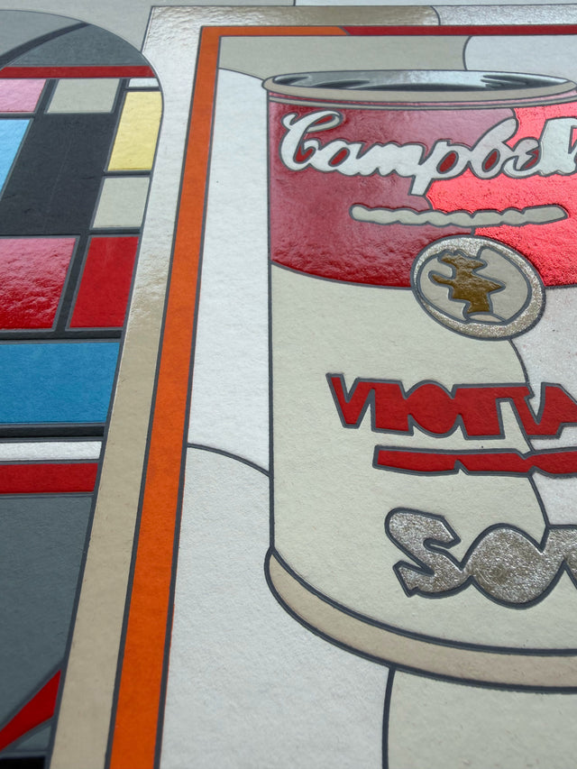 Opera incorniciata: Soup-er vision | Ugo Nespolo