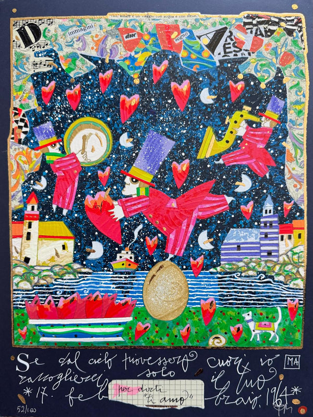 Se dal cielo piovessero cuori (Fondo Blu) | Francesco Musante