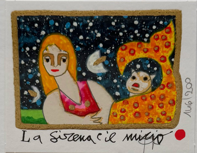 Opera in cornice: La sirena e il micio  | Francesco Musante