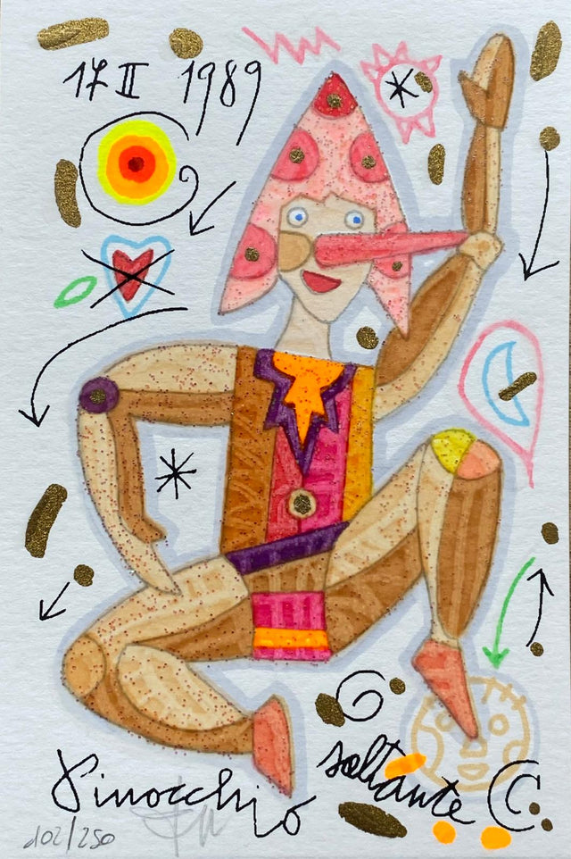 Pinocchio Saltellante (Fondo bianco) | Francesco Musante