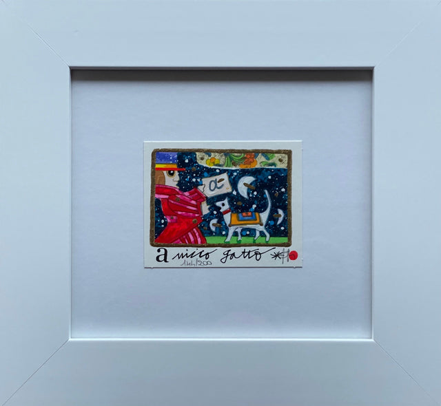 Opera in cornice: Amico gatto | Francesco Musante