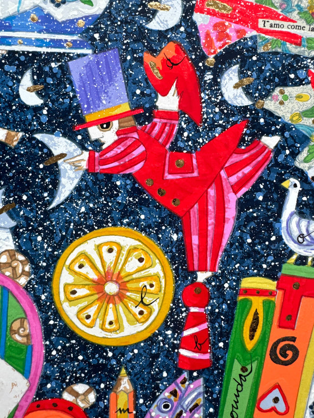 Entriamo felici in un nuovo sogno colorato (fondo blu) | Francesco Musante