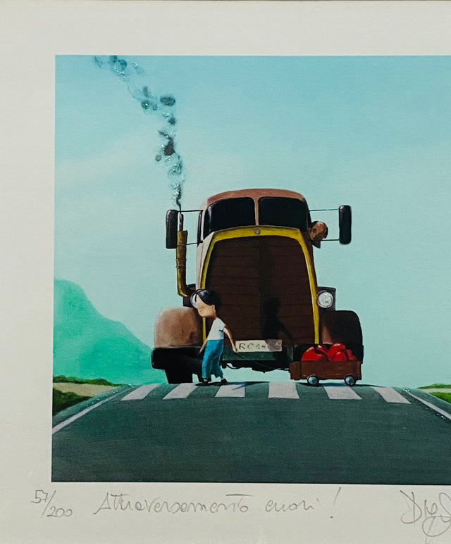 Opera in cornice: Attraversamento cuori  | Diego Santini