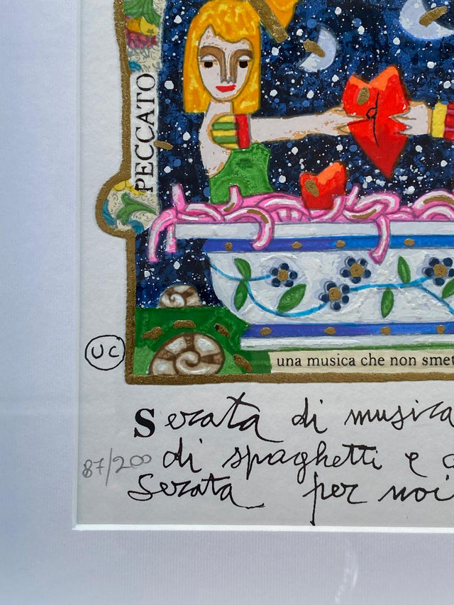 Opera in cornice: Serata per noi due (fondo bianco) | Francesco Musante