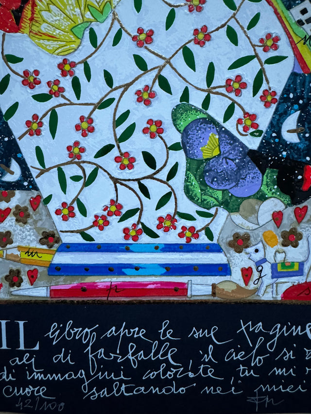 Il libro apre le sue pagine (fondo blu) | Francesco Musante