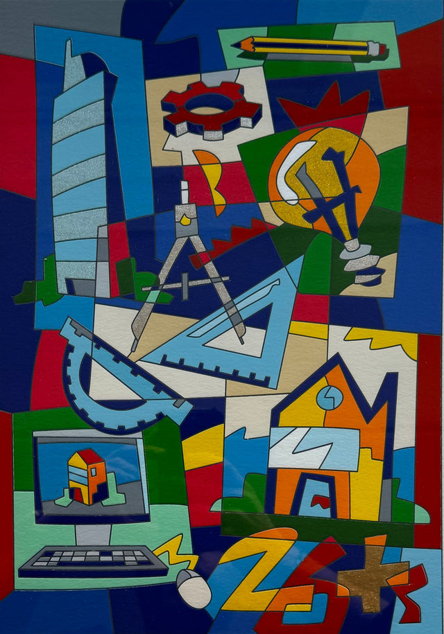 Opera incorniciata: Constructor ad arte | Ugo Nespolo