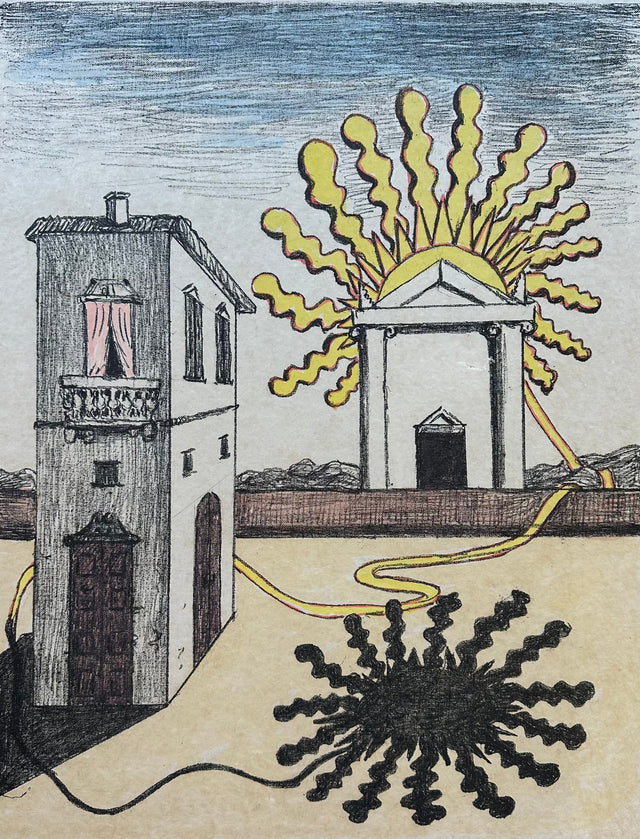 Sole sul tempio | Giorgio De Chirico