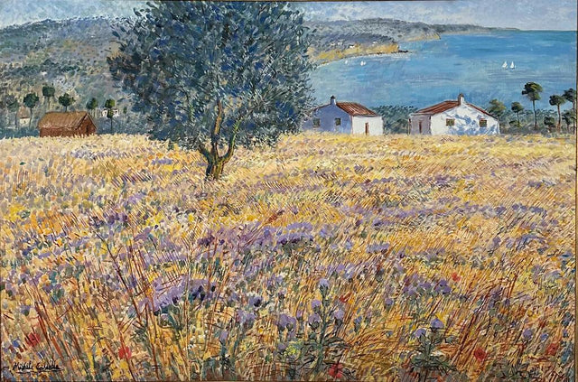 Farmhouses in a field on the Adriatic | Michele Cascella