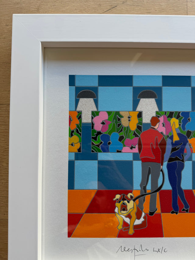 Opera incorniciata: Pop walk  | Ugo Nespolo