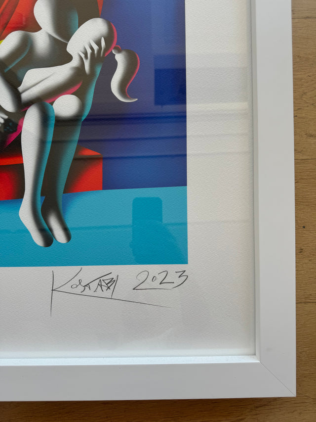 Opera incorniciata: Liberi dal mondo virtuale  | Mark Kostabi