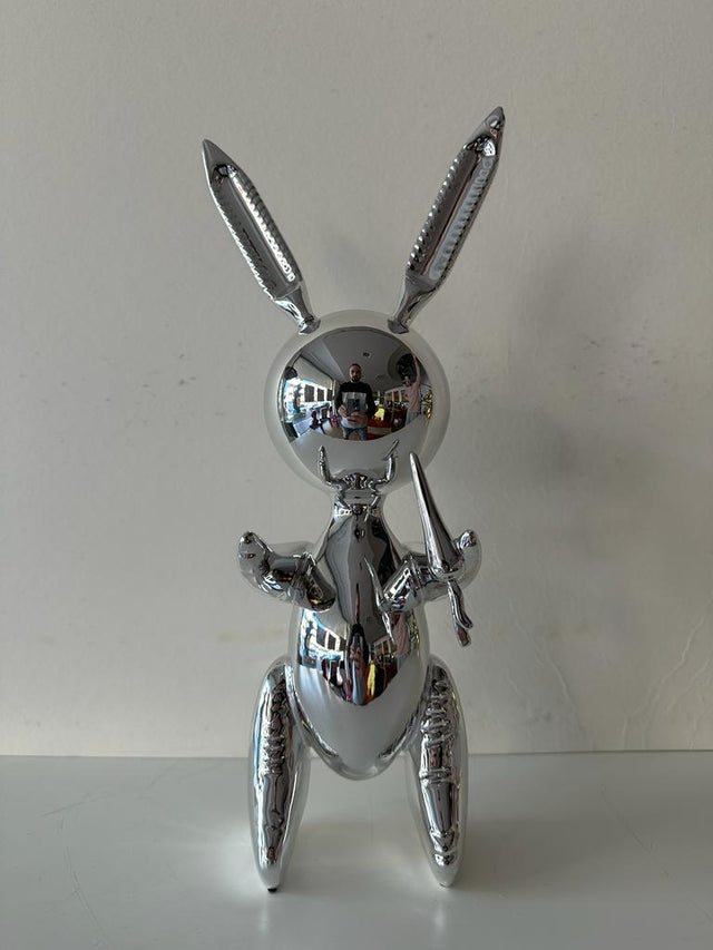 Balloon Rabbit Silver (After)